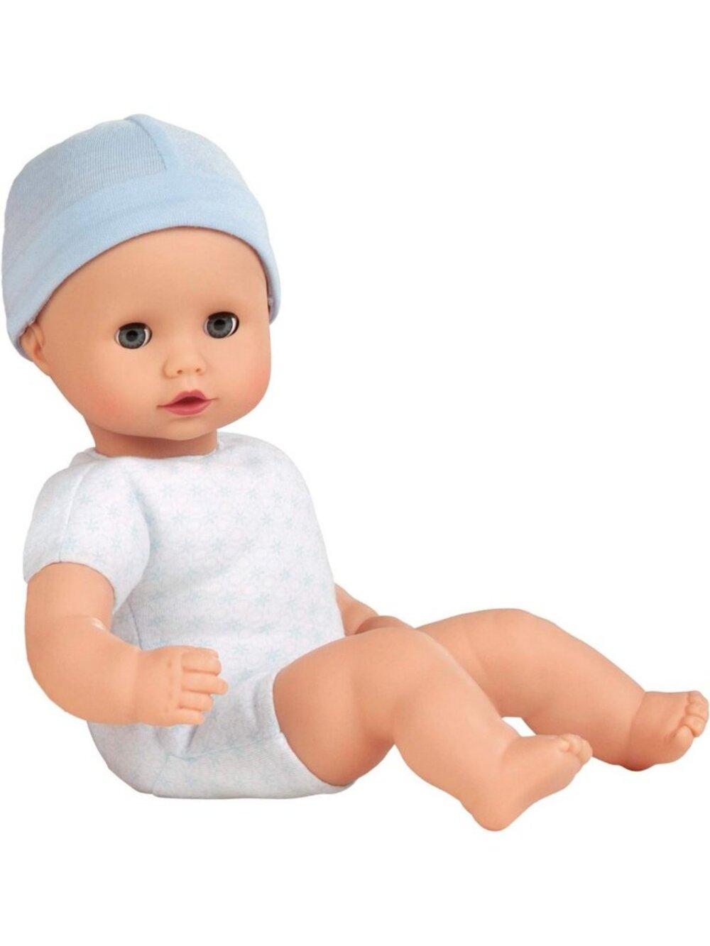 Adorable 13" Soft Cloth & Vinyl Baby Doll in Blue - Realistic Sleeping Eyes